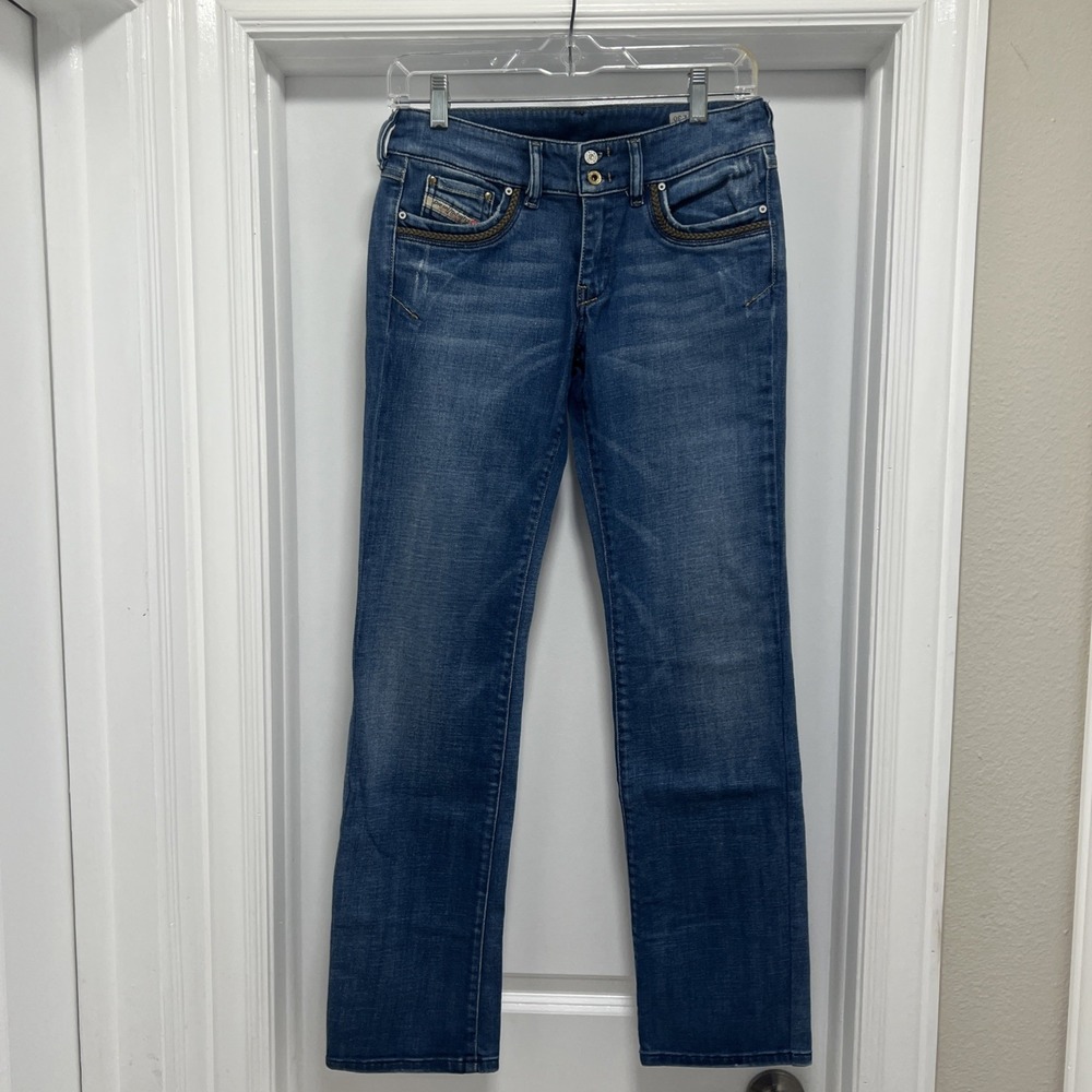 Diesel Ronhar Jeans‎ Womens Sz 27 Mid-Rise Bootcut Soft Stretch Denim Italy Made